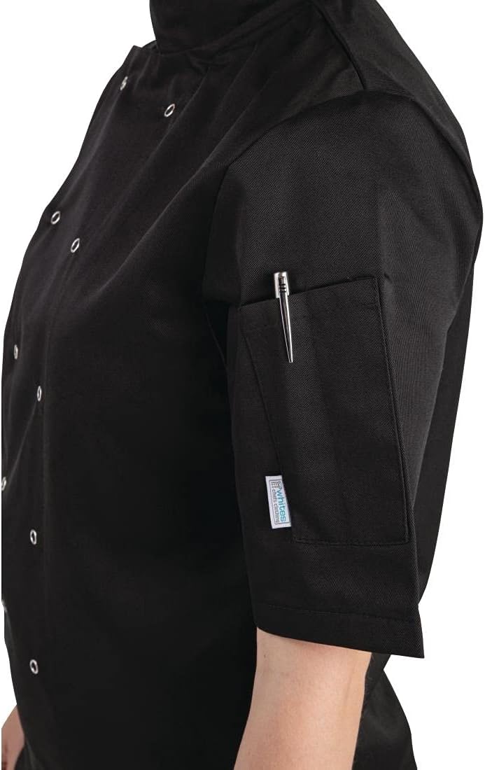 Whites Vegas Kochjacke kurze Ärmel schwarz XXL, XXL