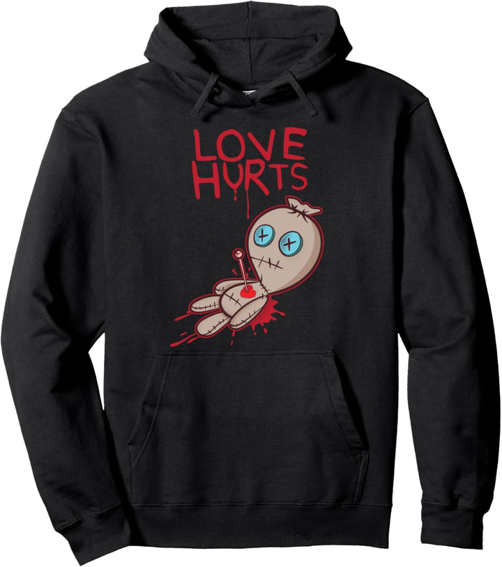 Voodoo Doll Couple Love Hurts Voodoo-Puppe Anti Valentinstag Pullover Hoodie