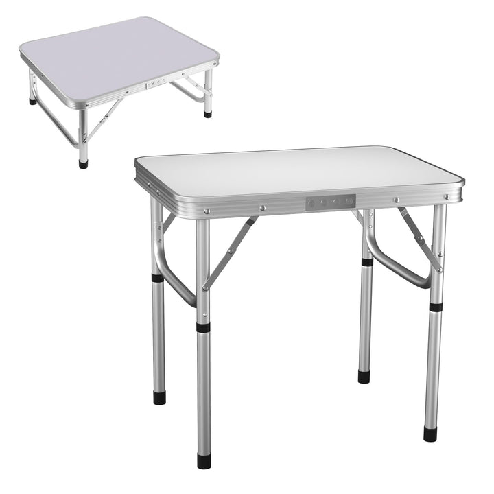 Bowose Aluminium-Camping-Tisch Klapptisch Leichter tragbarer Gartentisch für Picknick, Angeln, Grill
