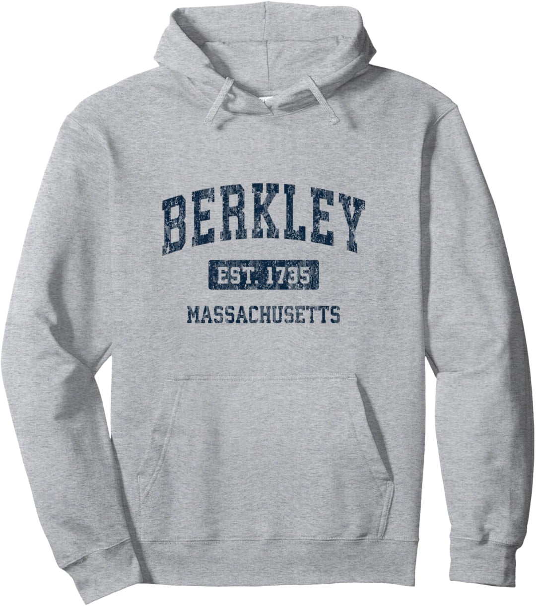 Berkley Massachusetts MA Vintage-Sportdesign Marineblau Pullover Hoodie