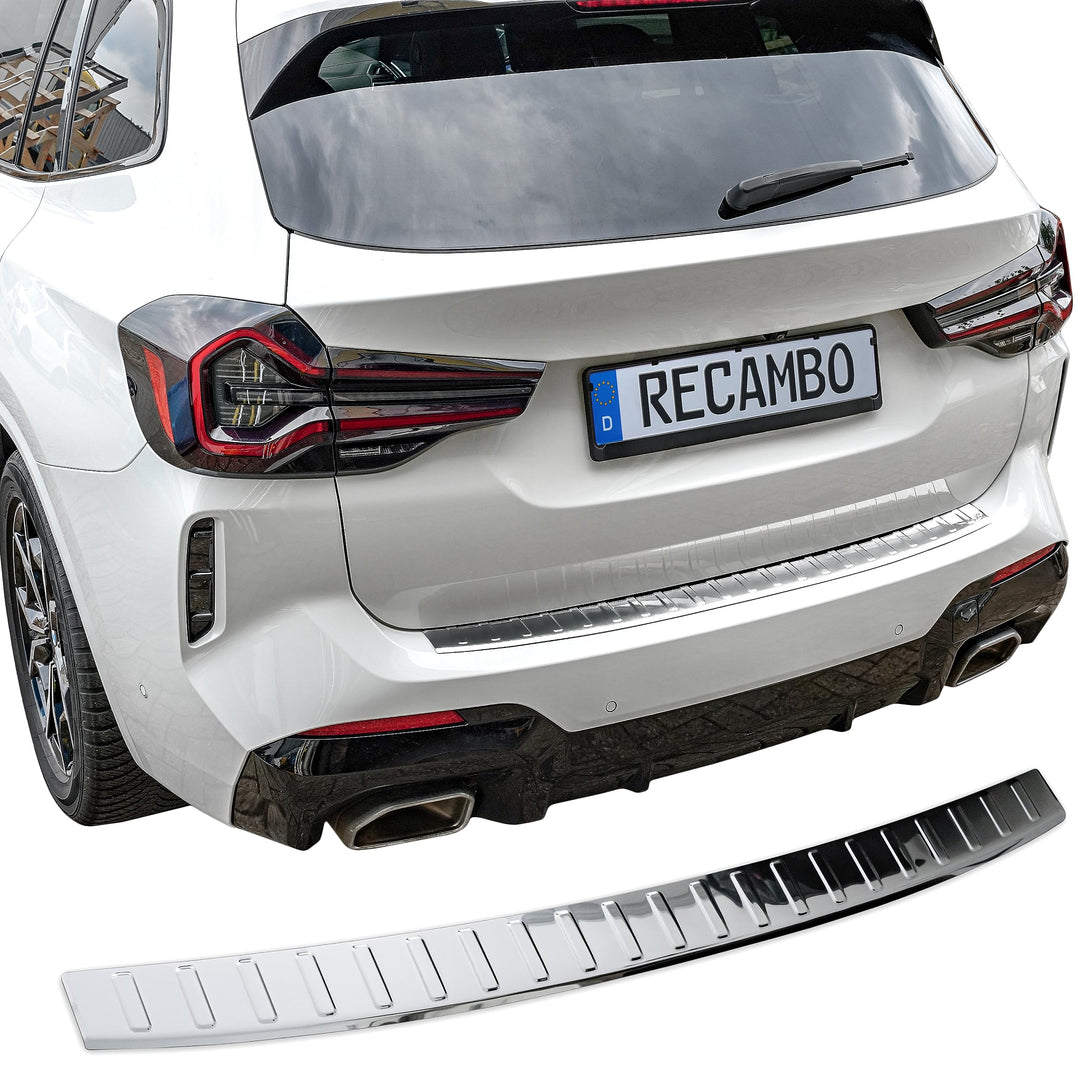 Ladekantenschutz Edelstahl CHROM kompatibel für BMW X3 LCI | G01 | BJ ab 09/2021> | premium Qualität