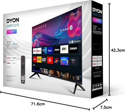 DYON Smart 32 VX 80 cm (32 Zoll) Fernseher (HD Smart TV, HD Triple Tuner (DVB-C/-S2/-T2), App Store,