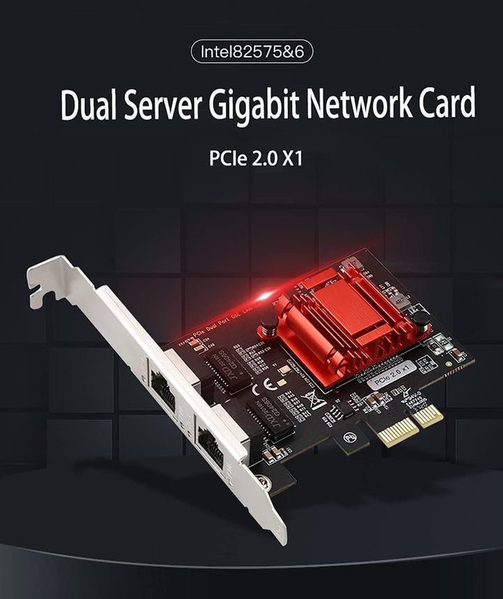 Dual-Port PCIe Gigabit Netzwerkkarte PCI Express Gigabit Ethernet Adapter mit Intel 82575/6 Ports PC