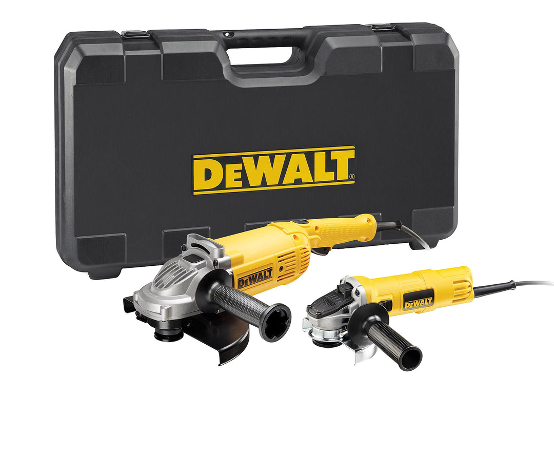 DeWalt Winkelschleifer Doppelset/Trennschleifer (mit 2.200 W/230 mm und 900 W/125 mm Winkelschleifer