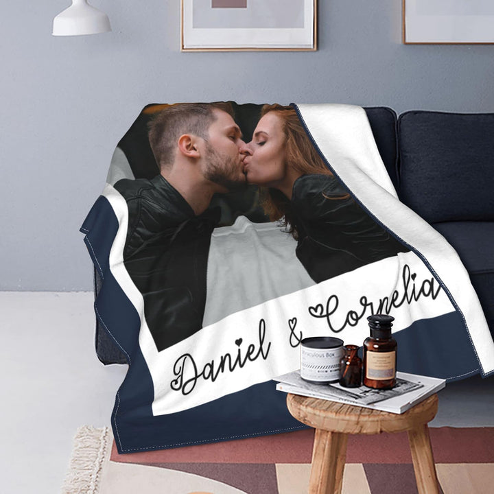 Easycosy personalisierte Decken für Paare Geschenke Benutzerdefinierte Bild werfen Decke Personalisi