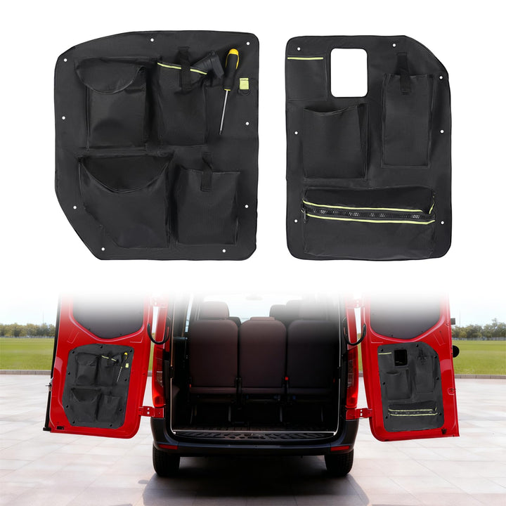 Scheunentor-Aufbewahrungsorganizer kompatibel mit 2018+ Mercedes Sprinter VS30（Dual Swing Door), 2 P