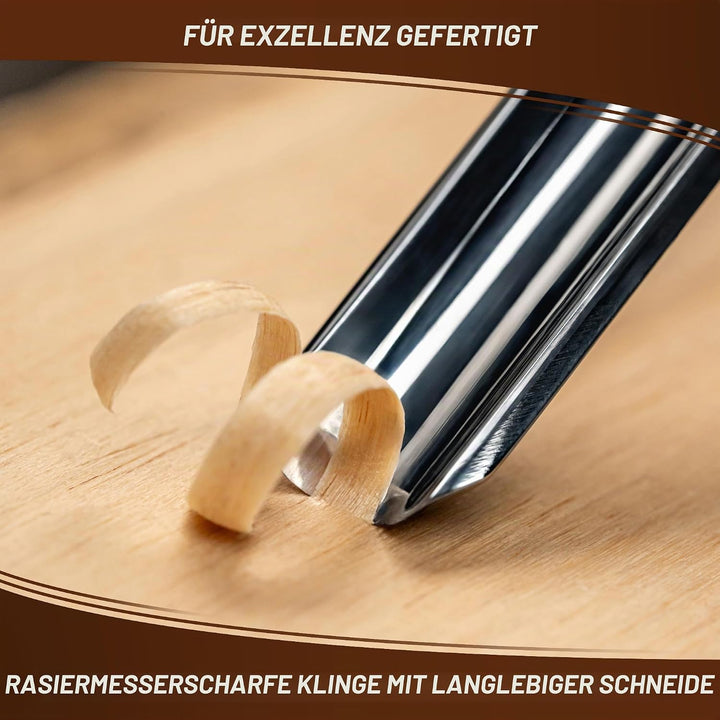 BeaverCraft Hohleisen zum Holzschnitzen K9/10 Holzschnitzerei kompakter Meissel Holzschnitzmesser fü