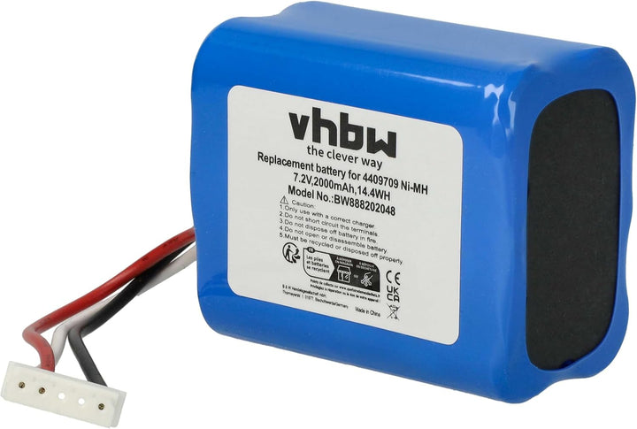 vhbw Akku kompatibel mit iRobot Braava 2000, 300, 380, 380T, 381, 390, 390T Staubsauger Home Cleaner