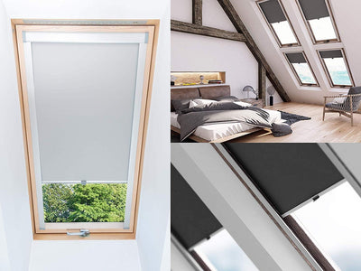 Dachfensterrollo Thermo verdunkelnd für Velux Fakro Fenster Dachrollo - 15 Grössen - 6 Farben (Fakro
