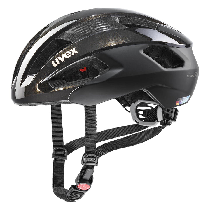 UVEX Fahrradhelm Rennradhelm UVEX Rise CC WE Gr. 52-59 cm, Black goldflakes mat 52-56 cm, 52-56 cm