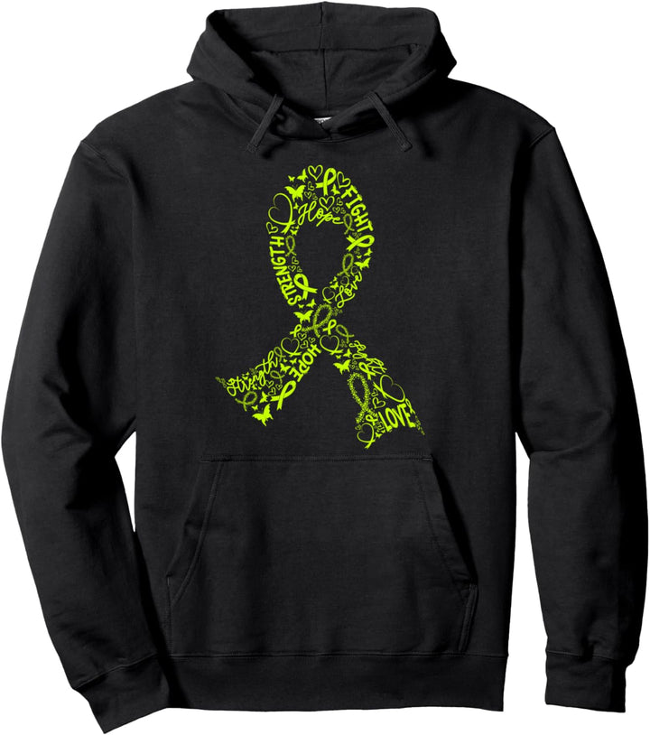 Lymphom-Krebs-Kampf Lime Green Ribbon Awareness Geschenk Pullover Hoodie