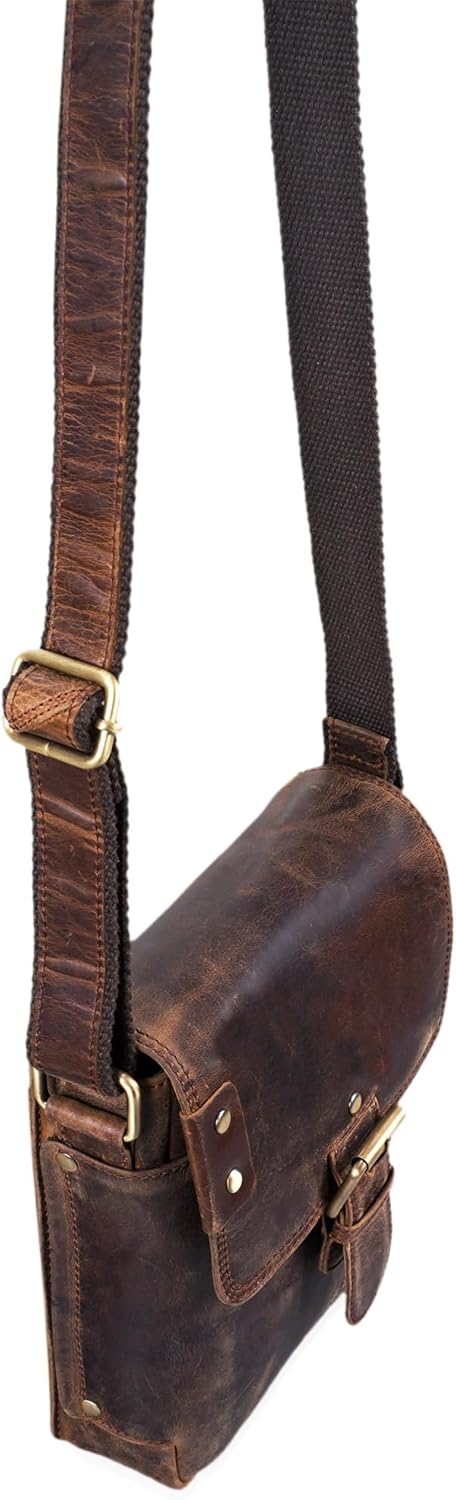STILORD 'Alessio' Leder Messenger Bag Männer klein Vintage Umhängetasche Herrentasche Tablettasche S