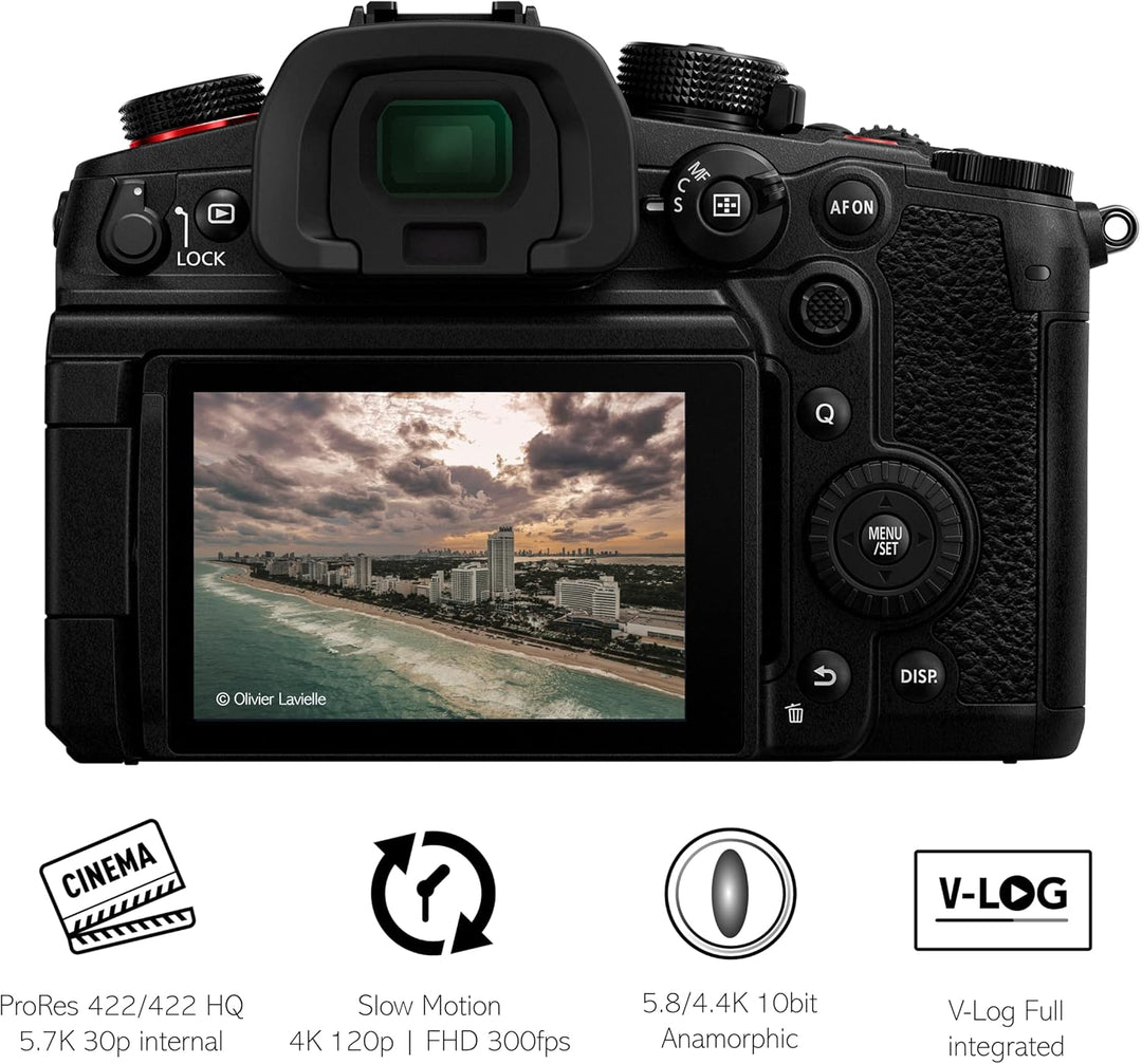 Panasonic LUMIX DC-GH6L Hybridkamera mit Objektiv Leica ES12060 (25 MP, Dual I.S, OLED-Sucher, Kälte