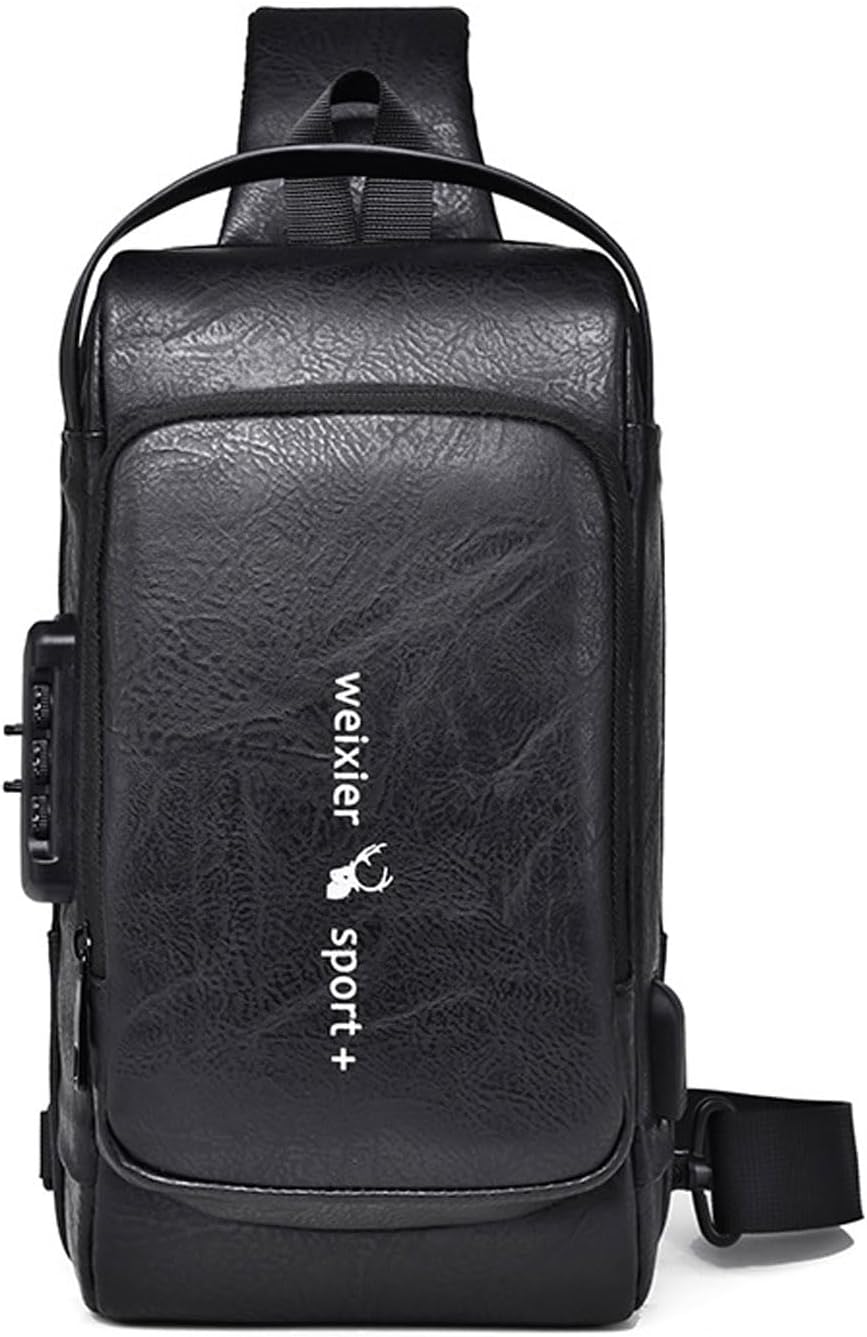 FANDARE Diebstahlschutz Brusttasche Sling Rucksack Geschäft Schultertasche Sporttasche Herren Umhäng