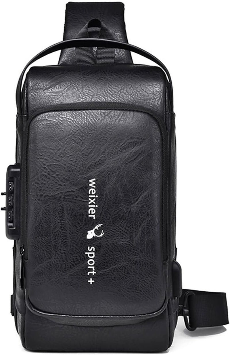 FANDARE Diebstahlschutz Brusttasche Sling Rucksack Geschäft Schultertasche Sporttasche Herren Umhäng