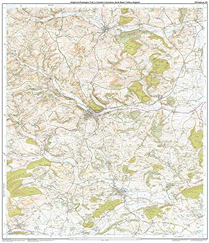 Knighton and Presteigne Tref-y-Clawdd a Dyffryn Elan (OS Explorer Map, Band 201), Karte