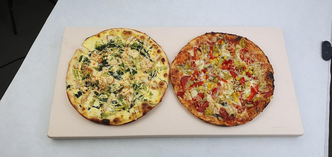 Pizzastein Pizzaplatte Backofenplatte 60 x 30 x 3 cm echte Schamotteplatte Flammkuchen Platte Deutsc