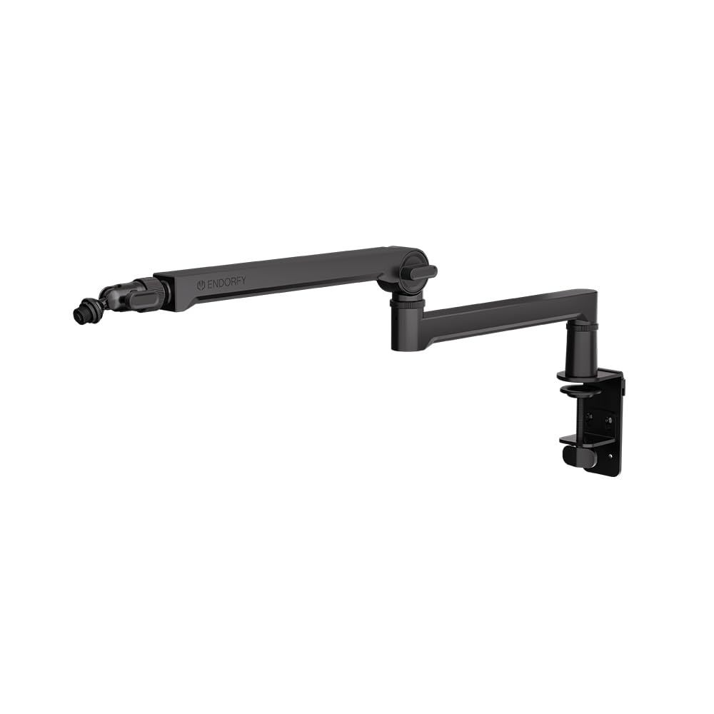 ENDORFY Broadcast Low Profile Boom Arm, Premium Low Profile Mikrofon Smartfone und Lichtarm mit Kabe
