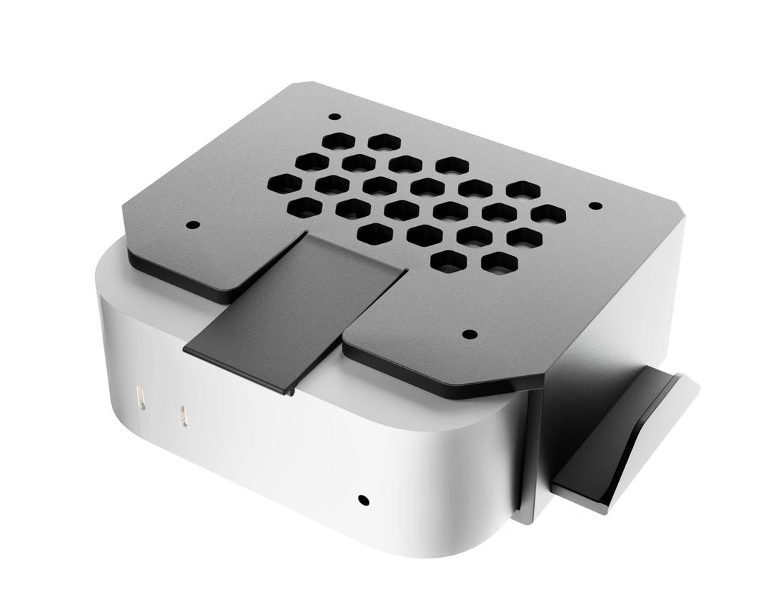 Untertischhalterung Mac Mini 2024 M4/M4 Pro - sichere, Platzsparend, Schutz, einfacher Zugang, Ablag