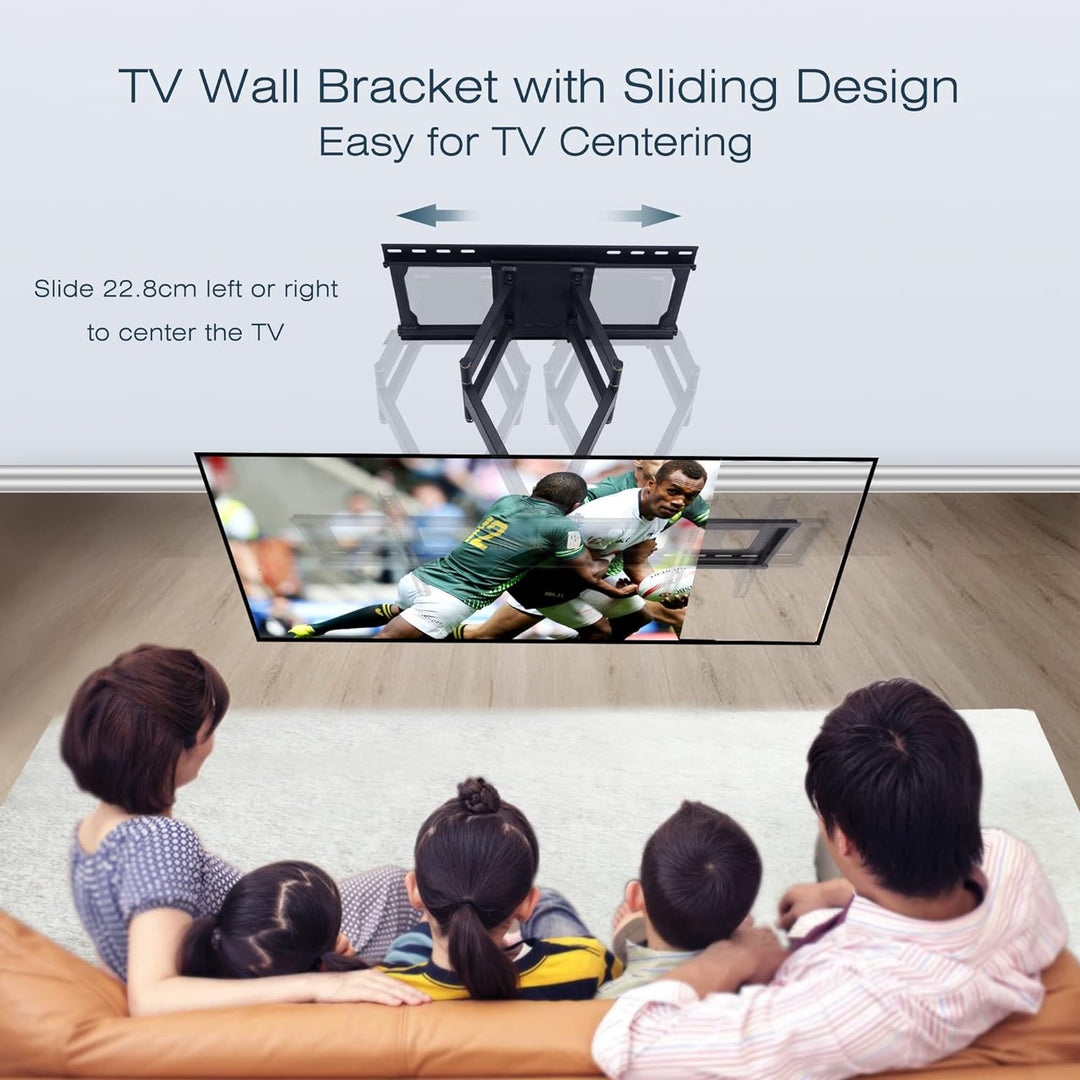 TV Wandhalterung für 42-90 Zoll bis zu 60kg WHYFONE Wandhalterung Fernseher Schwenkbar TV Halterung