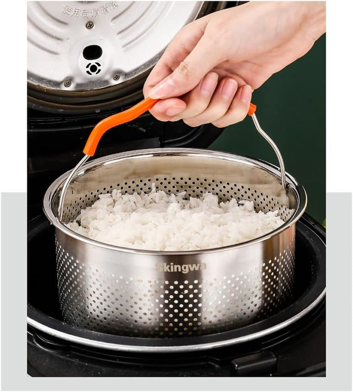Dampfgarer Korb für Instant Pot 18/8 Edelstahl Siebkorb Schnellkochtopfzubehör (3L) (3 L) UK, (3 L)