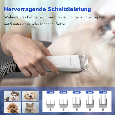 Neakasa P1 Pro Hundeschermaschine mit Staubsauger, leise Schermaschine Hund Katze, Profi Haustierpfl