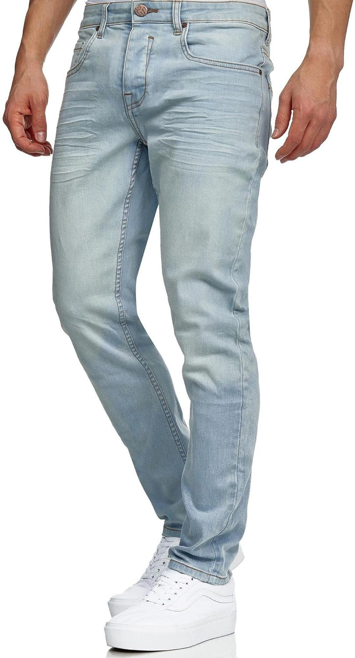 Tazzio Jeans Slim Fit Herren Jeanshose Stretch Designer Hose Denim 16533 29W / 30L Light-blue, 29W /
