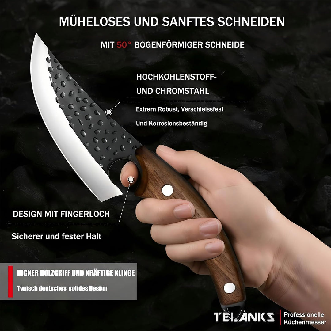 Küchenmesser für alle Zwecke, Handgemachte Huusk-Messer Japan Original, Japanisches Kochmesser Profi