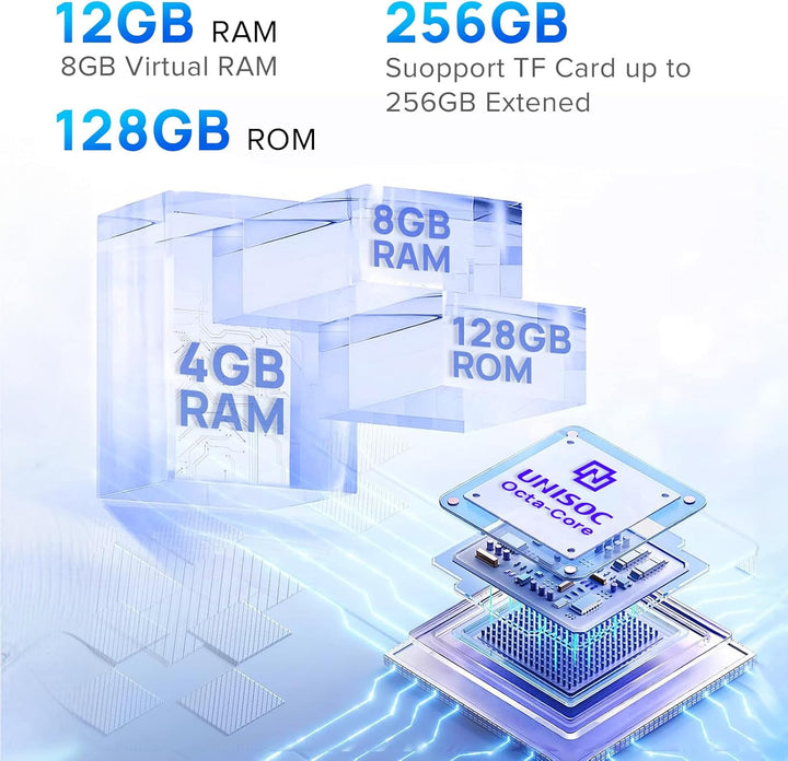 Ulefone Note 16 Pro Handy Ohne Vertrag, 12GB+128GB/256GB SD, 50MP Kamera Octa Core Smartphone Androi