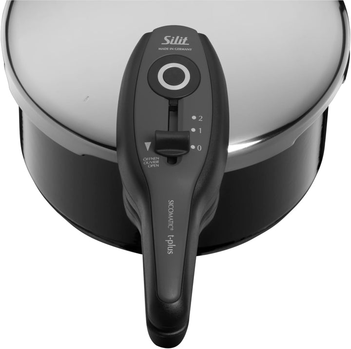 Silit Sicomatic t-plus Schnellkochtopf 4,5l, Schnelltopf 22 cm, Silargan Funktionskeramik, Induktion