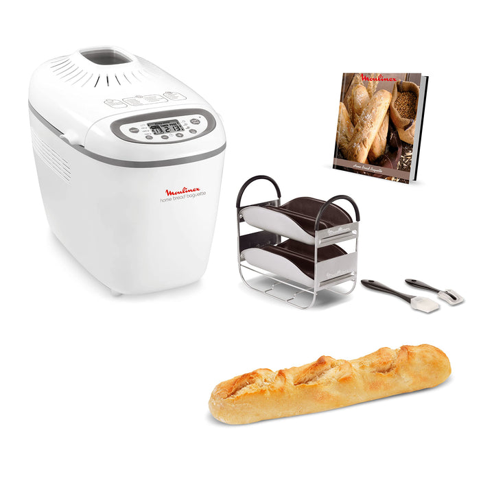Moulinex OW6101 Home Bread Baguette Brotbackautomat | für bis zu 1,5 kg Brot | 16 Programme | hausge