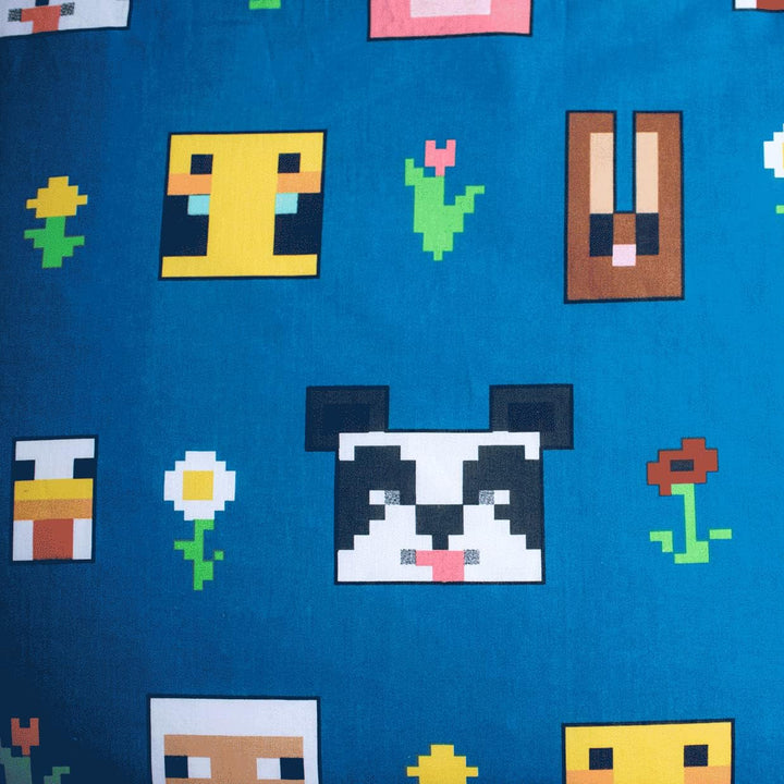 Minecraft Bettwäsche Set Bettbezug, 140x200 + 70x90, 100% Baumwolle, ** Explore Overworld **