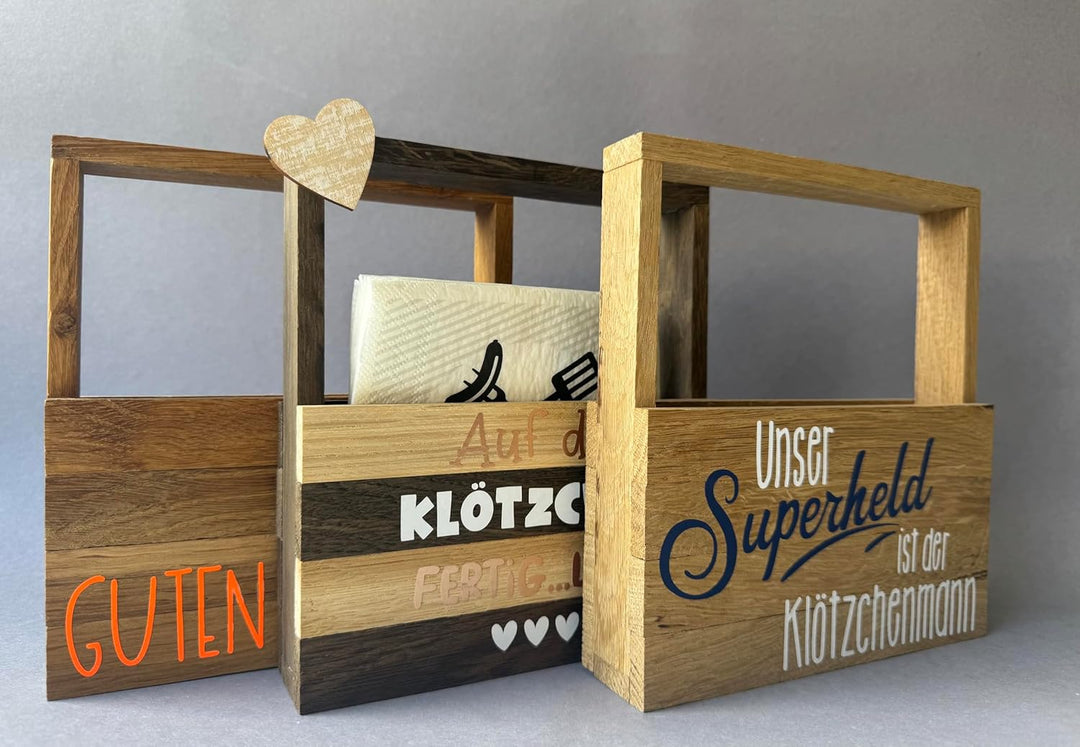 EICHE Bastelklötzchen 200 Stück Mit Klebeband 8 x 22 x 160 mm Eichenholz für DIY Projekte und Dekora