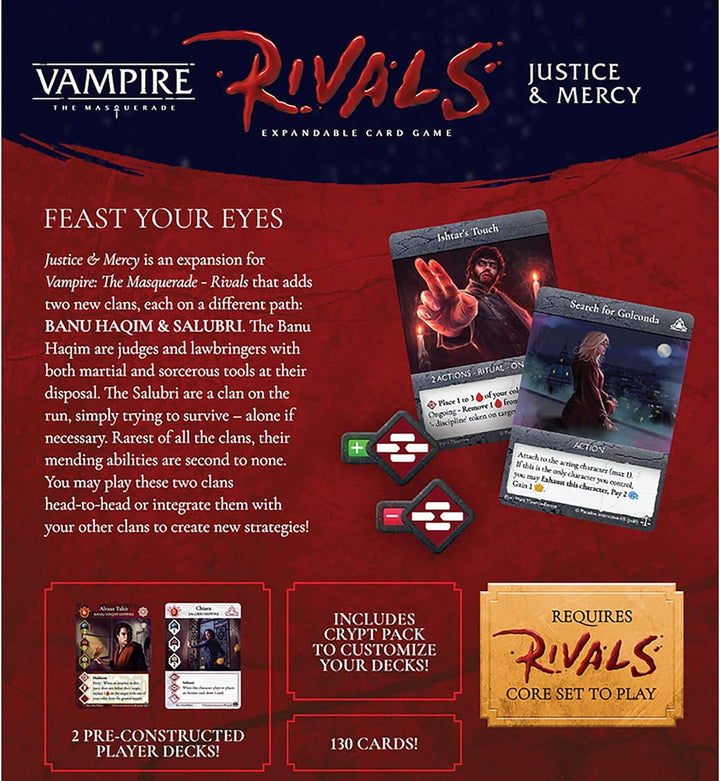 Renegade Game Studios Vampire The Masquerade Rivals ECG Justice & Mercy