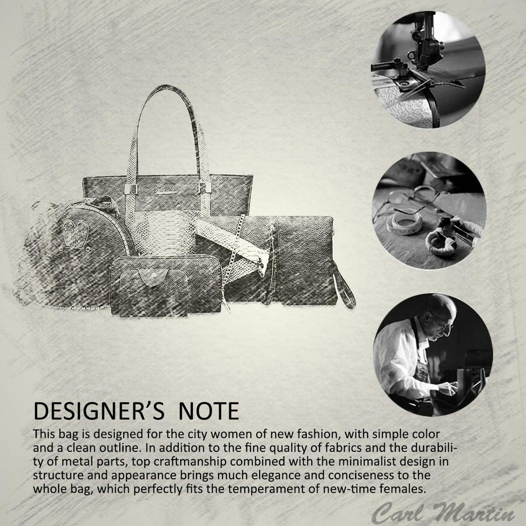 NICOLE&DORIS Handtaschen Damen 6 Stück Geldbörse für Damen Top-Griffe Umhängetaschen Brieftaschen Cr