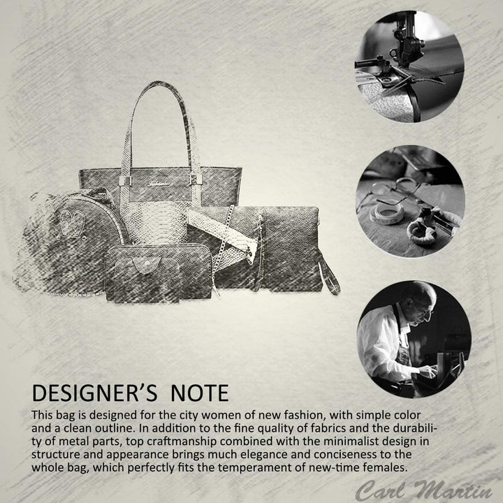 NICOLE&DORIS Handtaschen Damen 6 Stück Geldbörse für Damen Top-Griffe Umhängetaschen Brieftaschen Cr
