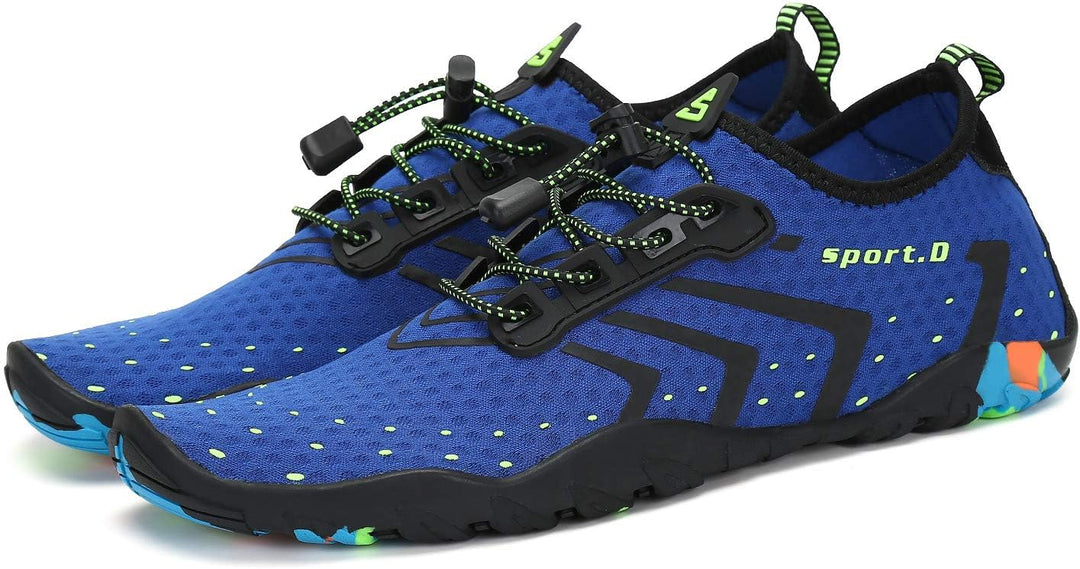 SAGUARO Herren Badeschuhe Damen rutschfeste Sohle Schnell Trocknend Schwimmschuhe 36 EU Blau, 36 EU