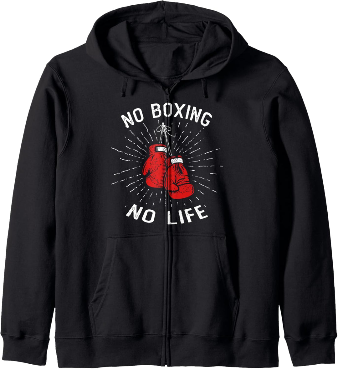No Boxing No Life Punch Boxing Gloves Martial Arts Boxing Kapuzenjacke