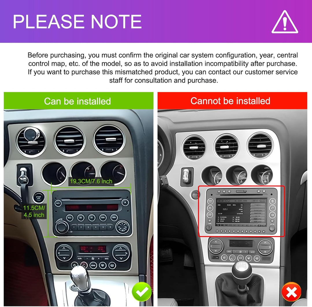 2G+64G Rimoody Android Autoradio für Alfa Romeo 159 2004-2011 7" Touchscreen Wireless Carplay Radio