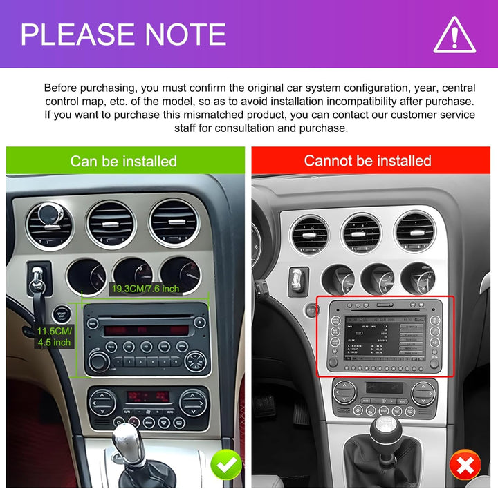 2G+64G Rimoody Android Autoradio für Alfa Romeo 159 2004-2011 7" Touchscreen Wireless Carplay Radio
