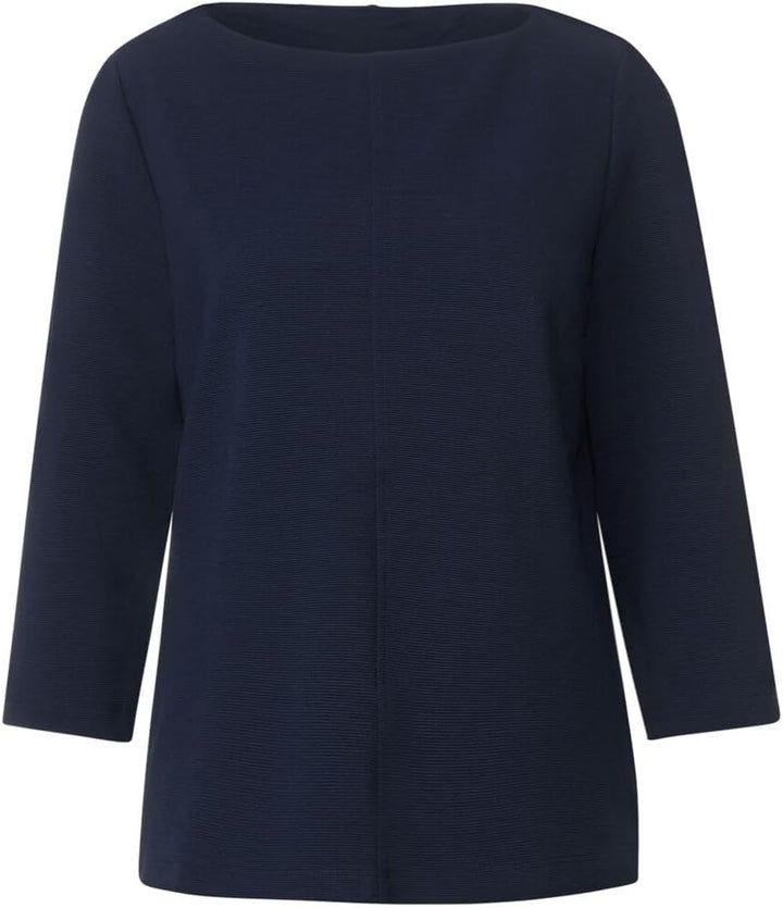 Street One Damen T-Shirt 3/4 Arm 34 Deep Blue, 34 Deep Blue