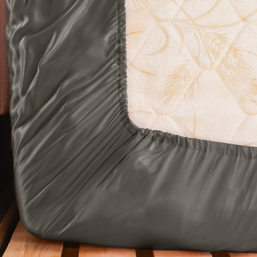 THXSILK Seide Spannbettlaken Spannbetttücher Seide Bettlaken 100% Maulbeerseide 19 Momme mit Rundumg