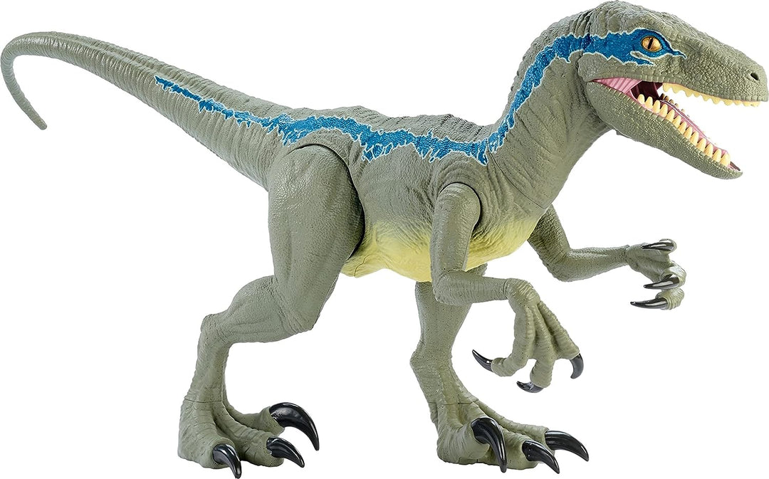 Jurassic World GCT93 - Riesendino Velociraptor Blue, (45 cm hoch, 106 cm lang), realistische Optik,