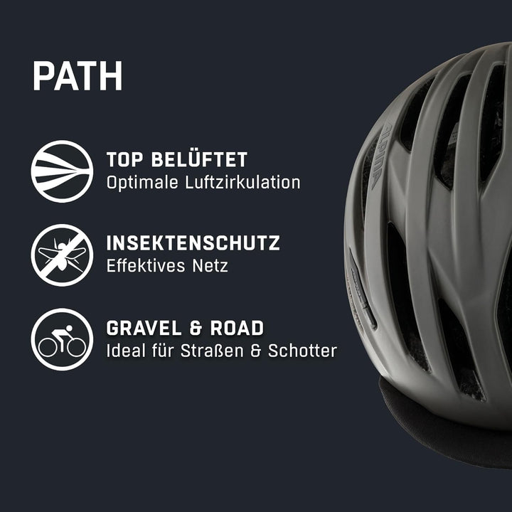 ALPINA Path Helm grau 51-56 cm, 51-56 cm
