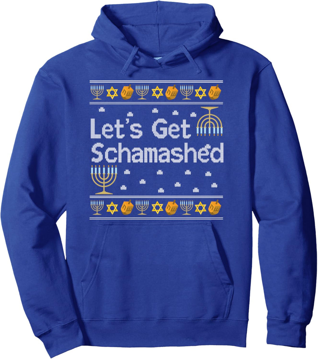 Lassen Sie uns Schamashed Chanukka trinken Wein jüdisches Pullover Hoodie