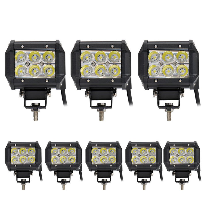 Greenmigo 8X 18W LED Arbeitsscheinwerfer Offroad Lampe Flood Scheinwerfer LED Arbeitslicht Light Bar