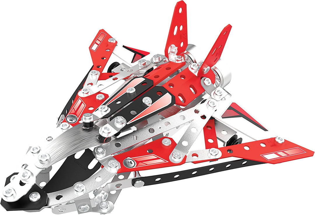SPIN MASTER 6060104 10-in-1 Racing Vehicles Meccano, 10-in-1-Rennfahrzeuge STEM Modellbausatz mit 22