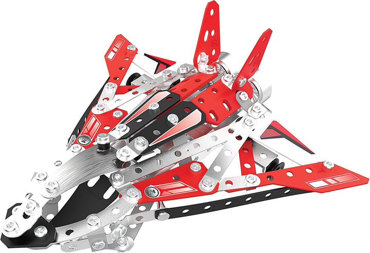SPIN MASTER 6060104 10-in-1 Racing Vehicles Meccano, 10-in-1-Rennfahrzeuge STEM Modellbausatz mit 22