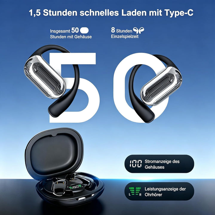 KI Übersetzungskopfhörer Echtzeit 198 Sprachen Bluetooth 6.1 4-in-1 Übersetzung Kopfhörer mit App (k