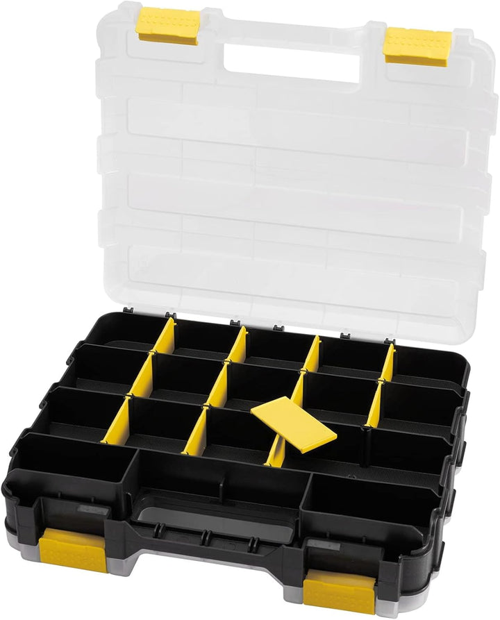 AIDY-PRO Schrauben Sortierbox 34 Fächer Kleinteile Organizer mit Fächern, Zweiseitig Schraubenbox Au